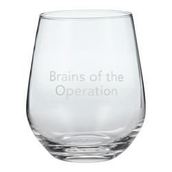 6521041 Brains Of The Operation Drinking Glass, Assorted - Pack Of 2