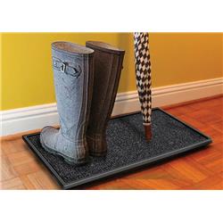 6564751 16.5 X 10.25 In. Drain & Dry Astroturf Nonslip Boot Tray With Scraper, Cinder