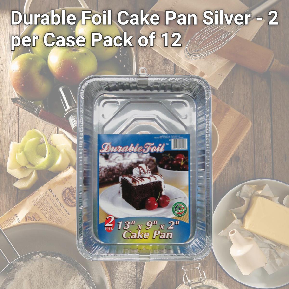 Picture of Home Plus 6391833 Durable Foil Cake Pan, Silver - 2 per Case, Pack of 12