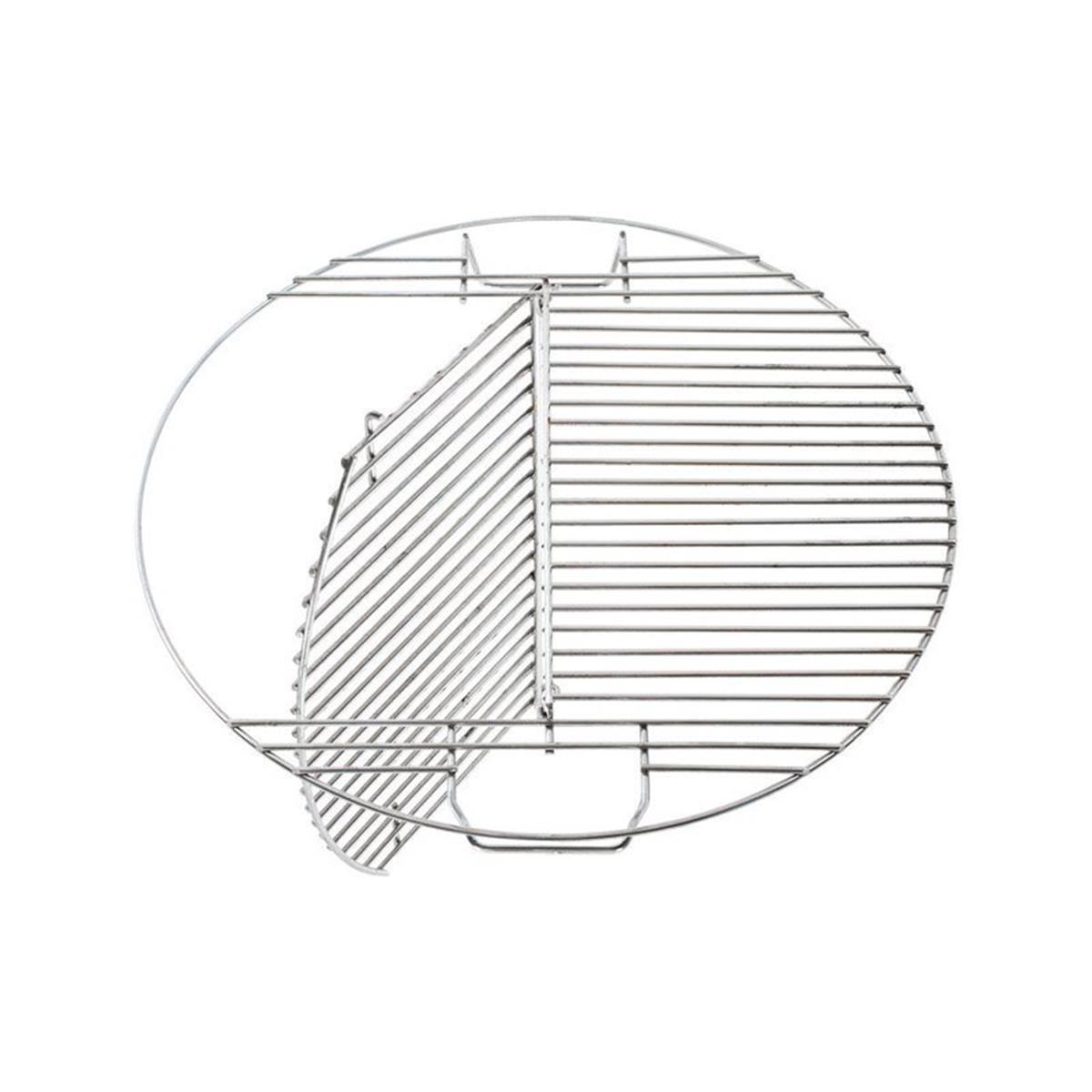 8980864 17.5 In. Plated Steel Hinged Grill Cooking Grate, Silver