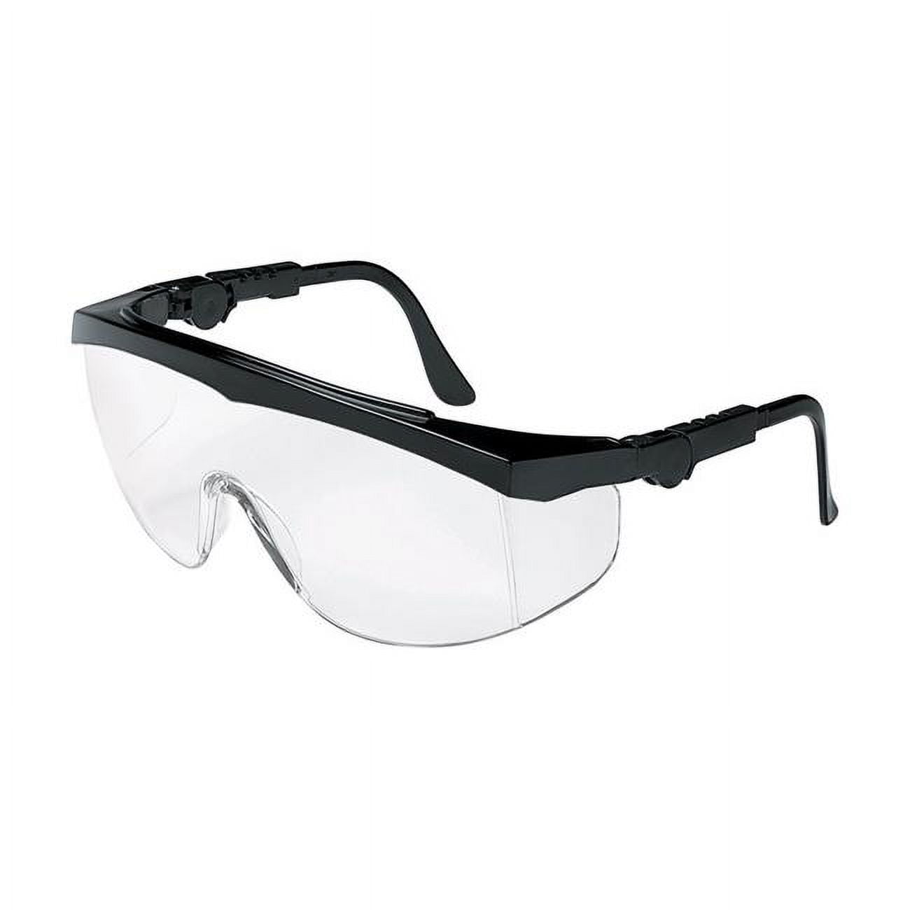 Mcr 2418622 Multi-purpose Safety Glasses Clear Lens With Black Frame With Clear Lens Frame - Pack Of 12