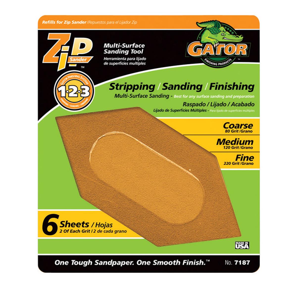 1325323 Zip Sander Refill Sandpaper - Pack Of 6