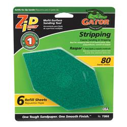 1325331 80 Grit Zip Sander Refill Sandpaper - Pack Of 6