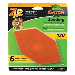 1325364 120 Grit Zip Sander Refill Sandpaper - Pack Of 6