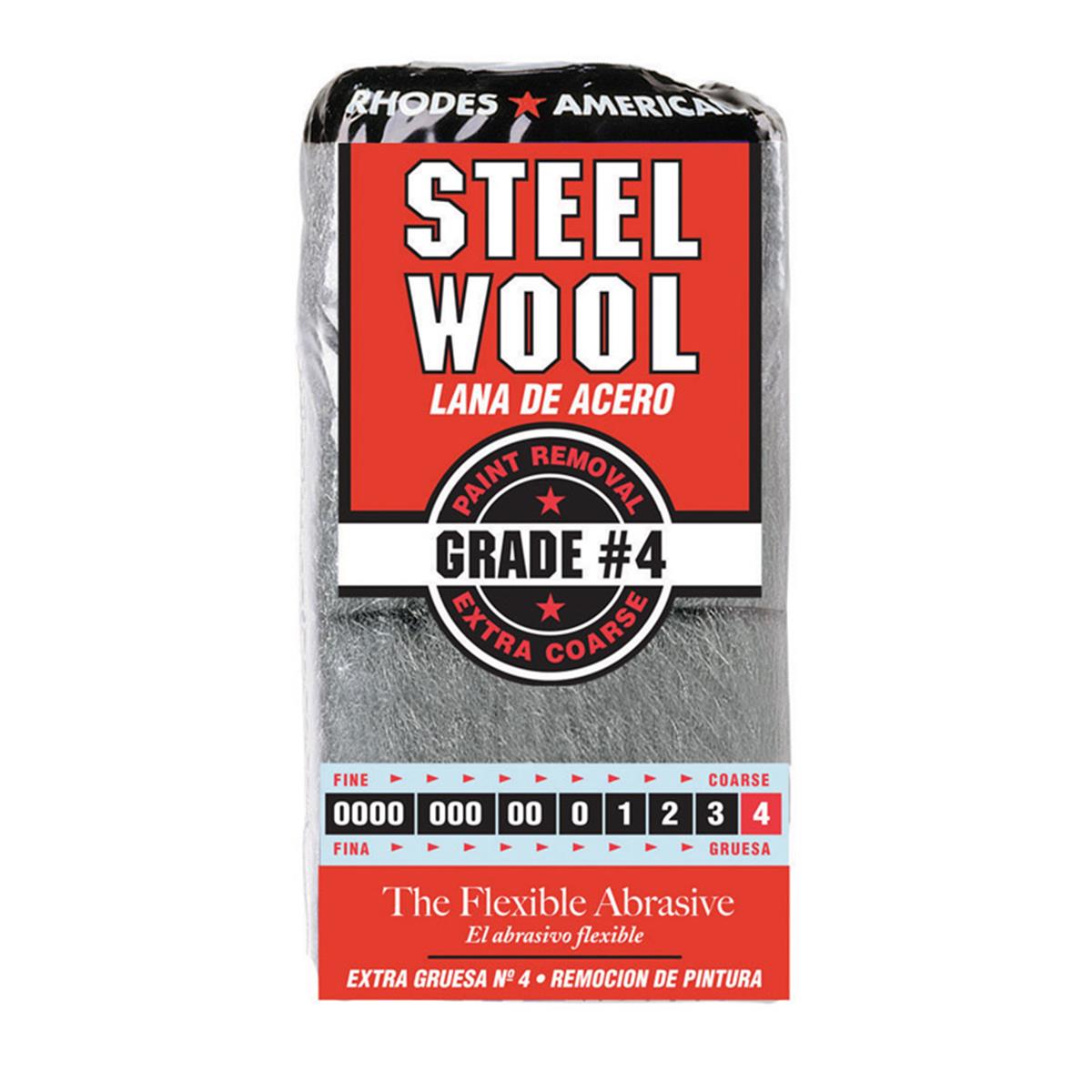 1400068 Number 4 Steel Wool Pads - Pack Of 12
