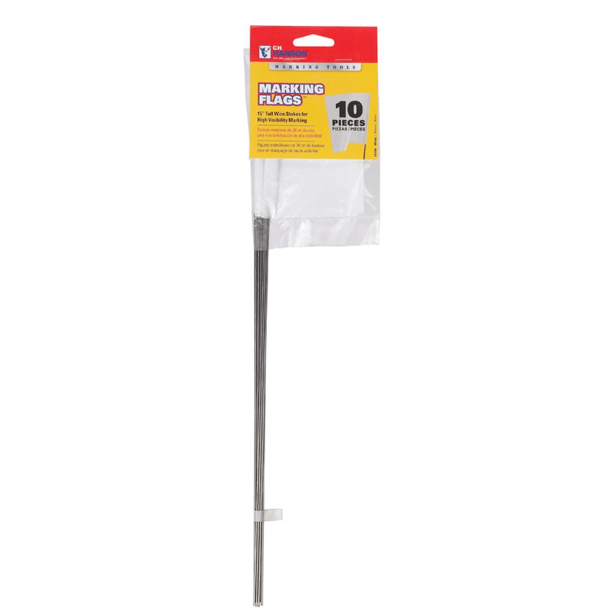 2198588 15 In. Marking Flags - White