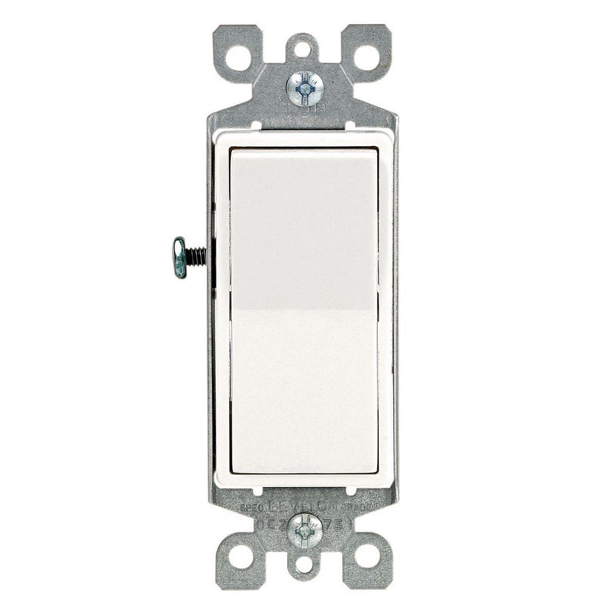 Leviton 3072709 White Single Pole Decora Switch - Pack Of 10