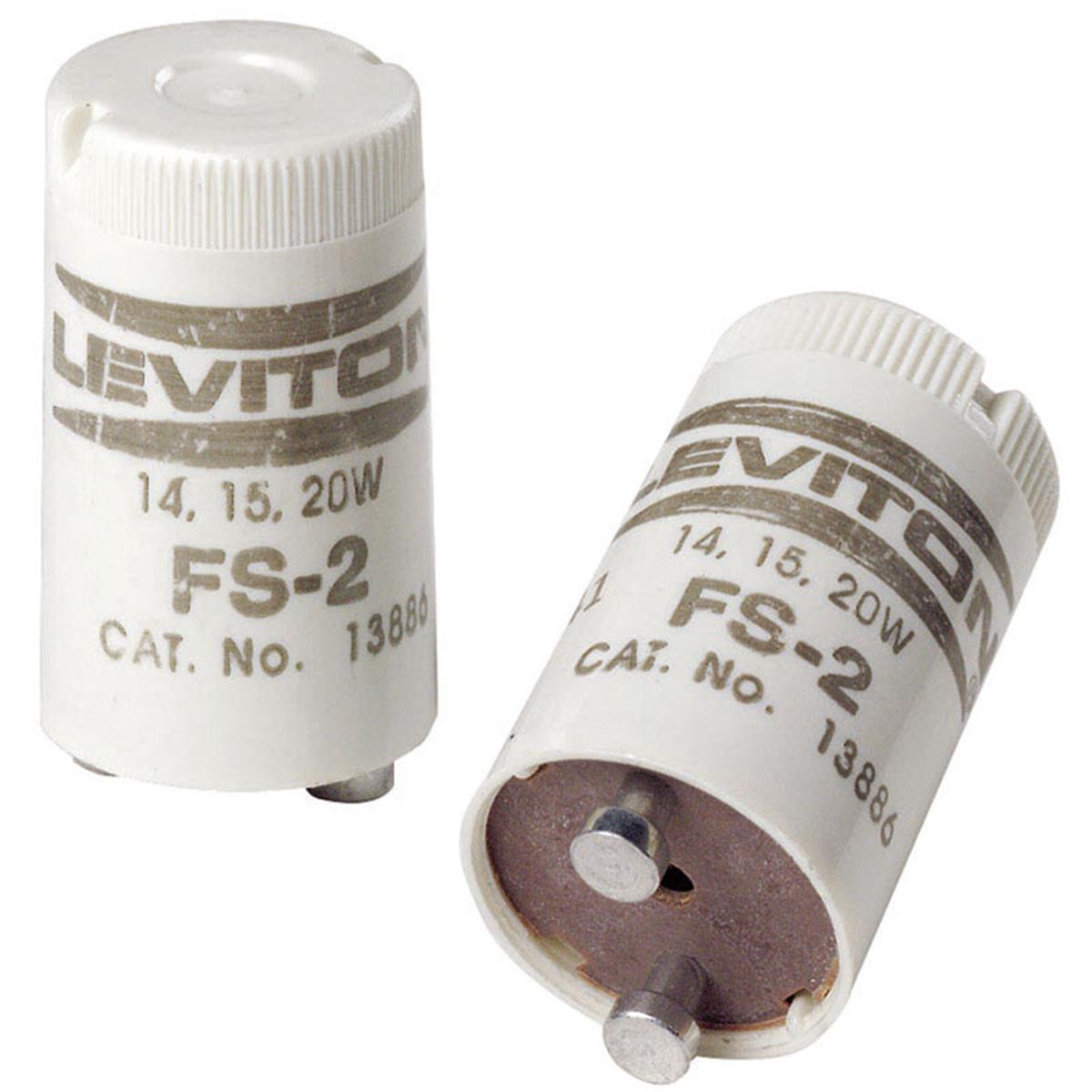 Leviton 3265469 14-20w Fluorescent Lamp Starter - Pack Of 2
