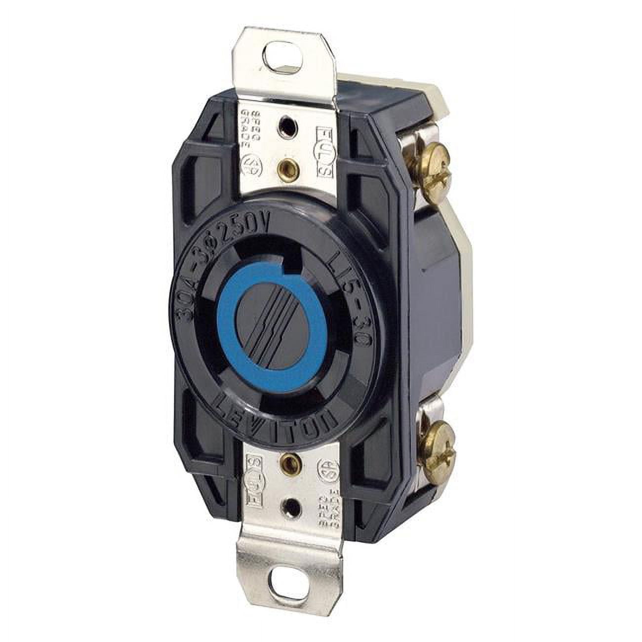 Leviton 3296167 30 Amp 3-phase, Flush Mounting Locking Receptacle
