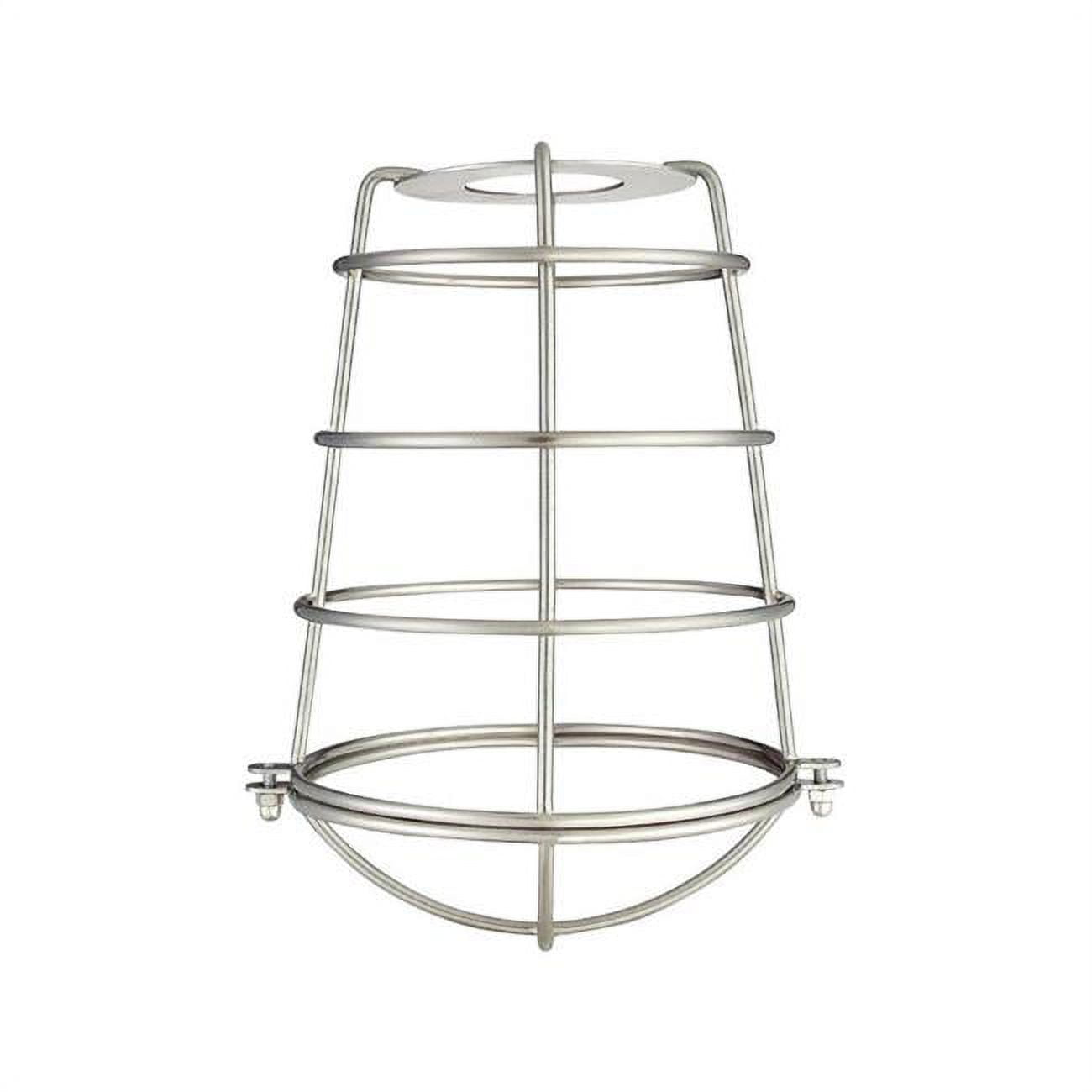 3529229 Cylindrical Open Bottom Cage Shade, Brushed Nickel