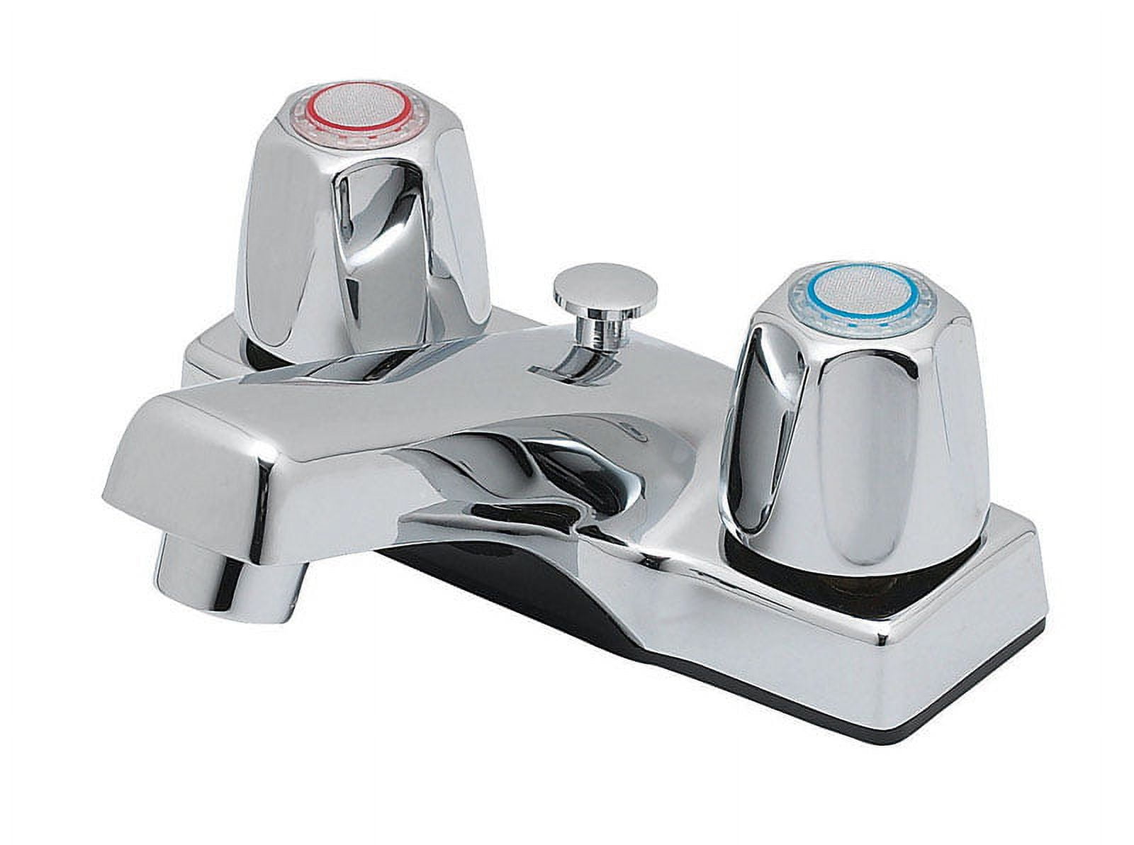 4309126 4 In. Lavatory Faucet With No Pop-up Two Handle - Chrome
