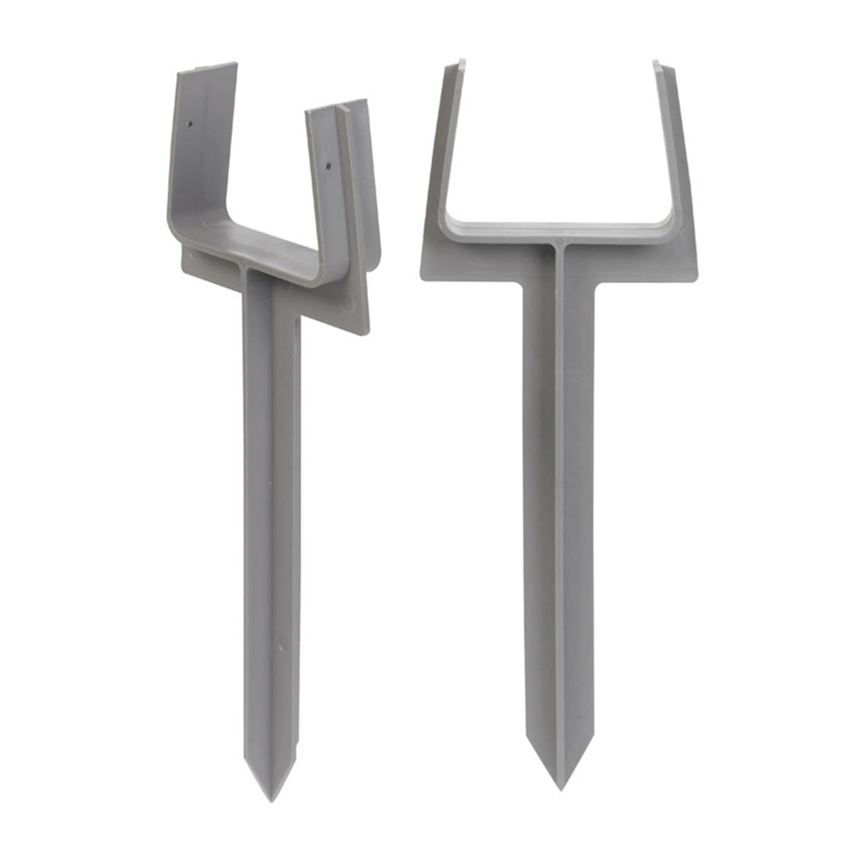 5438098 2 X 3 X 10.5 In. Plastic K Downspout Anchor, Gray