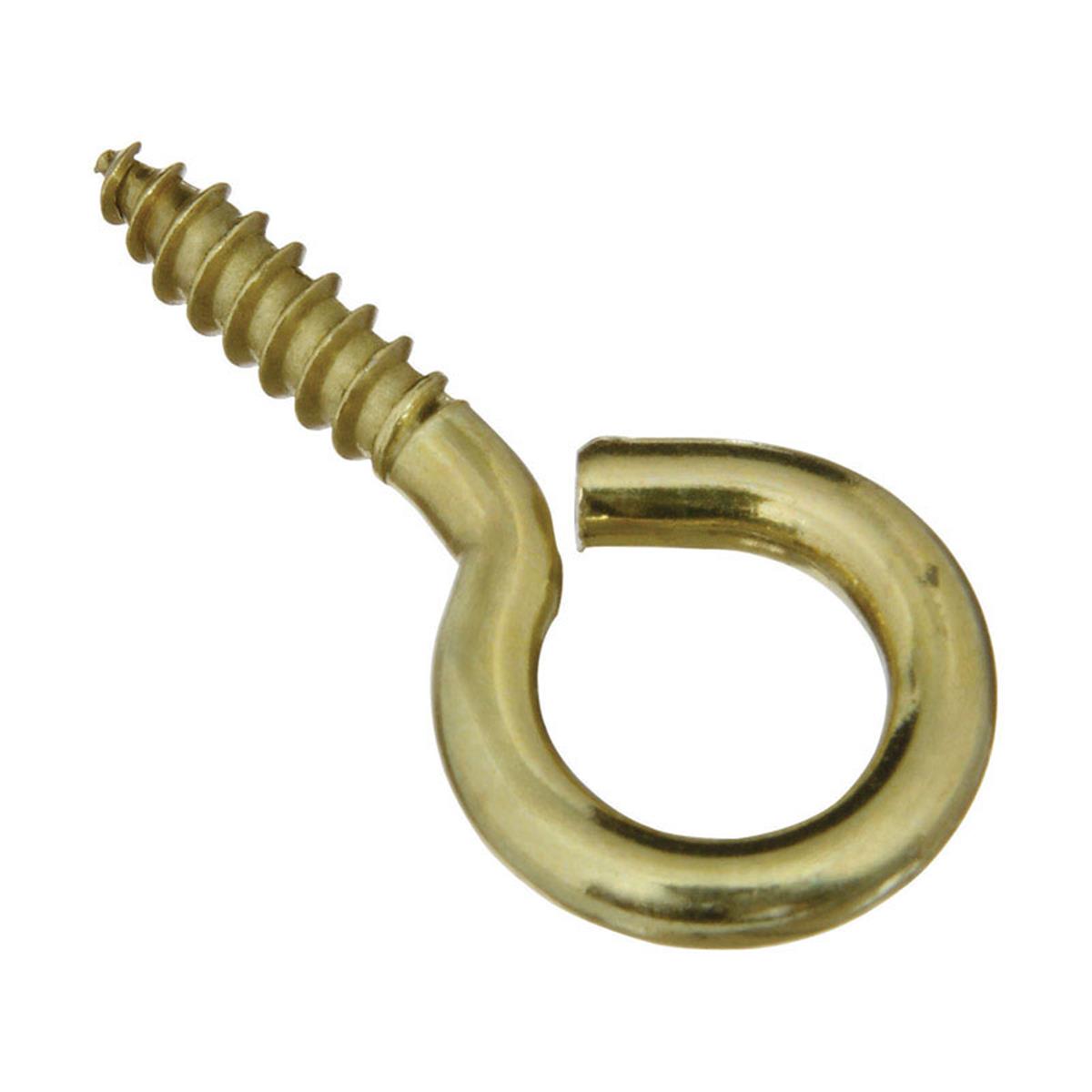 5700869 No. 8 1.62 In. Polished Brass Screw Eye - Pack Of 3