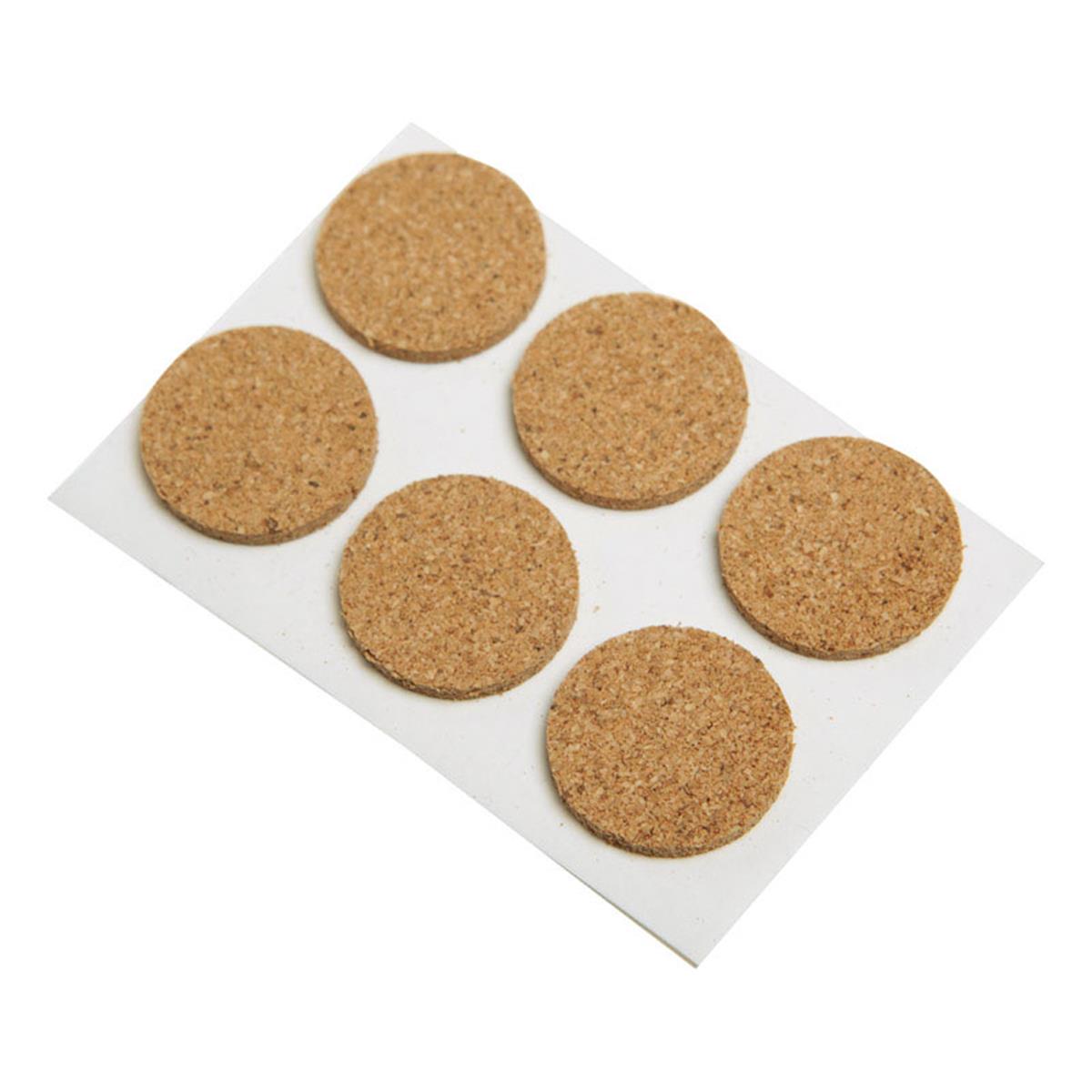 Shepherd Hardware 9961 0. 75 inch Round Self Adhesive Cork Pads - 12 Pack