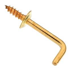 5705819 1 In. Shoulder Hook, Solid Brass - Pack Of 3