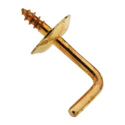 5705991 0.5 In. Shoulder Hook, Solid Brass - Pack Of 5