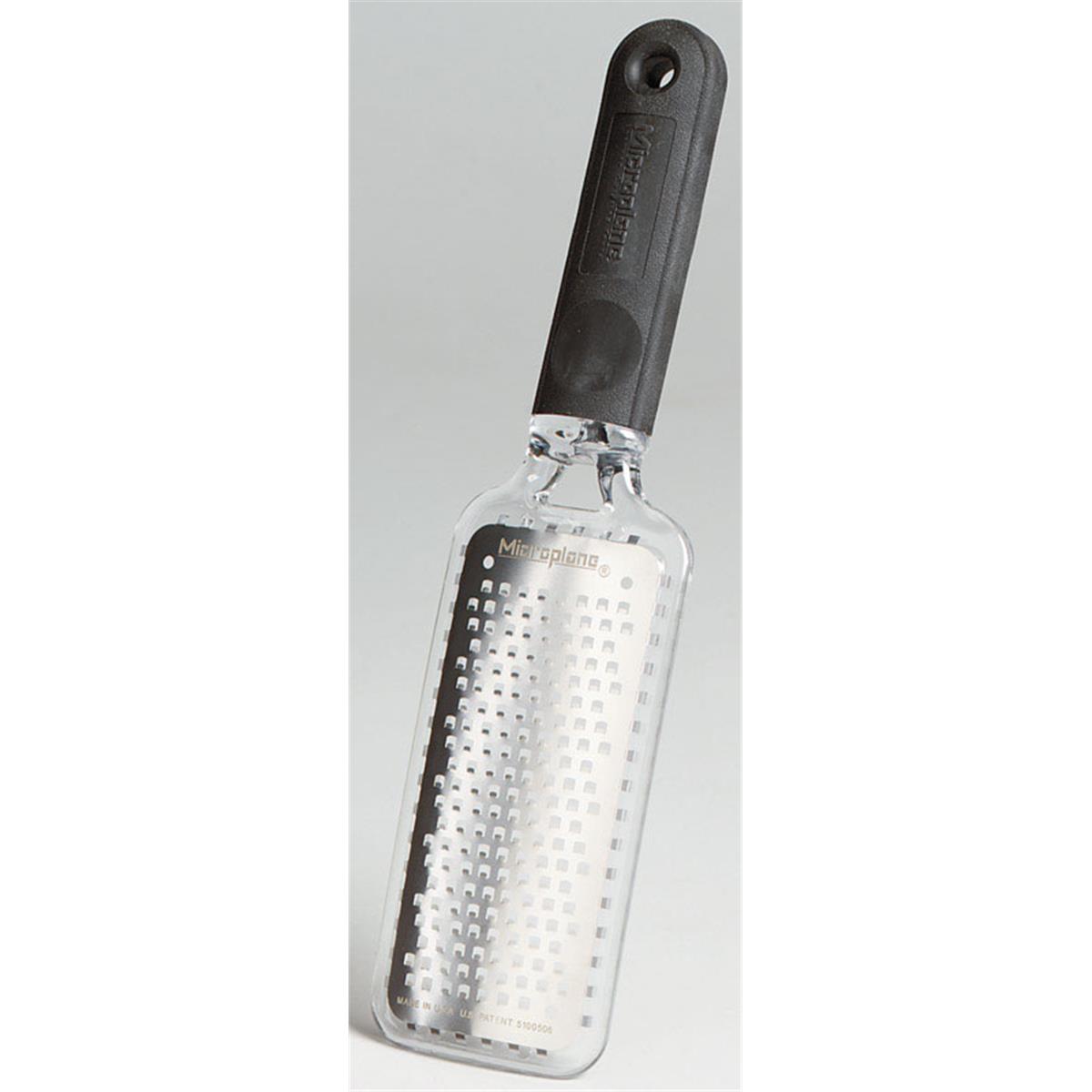 6102495 Microplane Stainless Steel Large Grater, Silver & Black