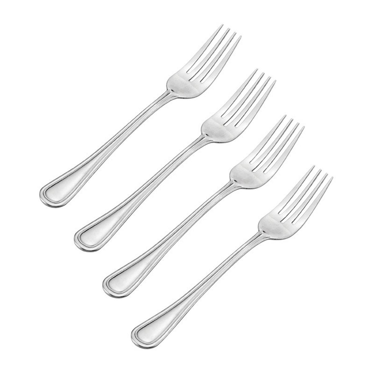 6136766 Silver Stainless Steel Dinner Fork - Pack Of 4