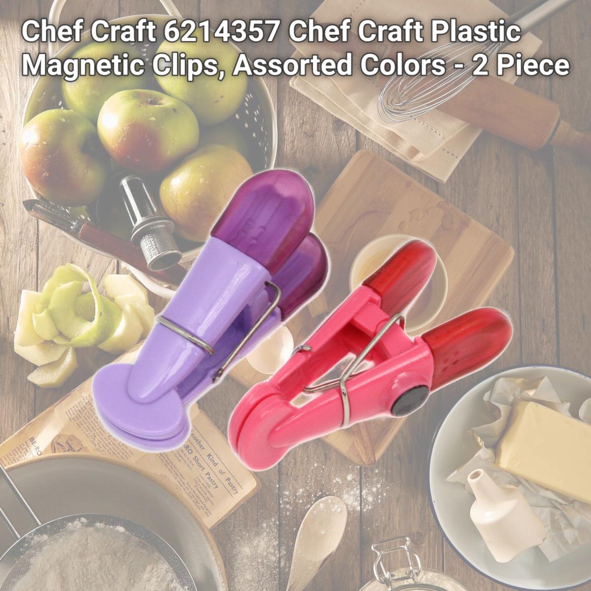 Picture of Chef Craft 6214357 Chef Craft Plastic Magnetic Clips, Assorted Colors - 2 Piece
