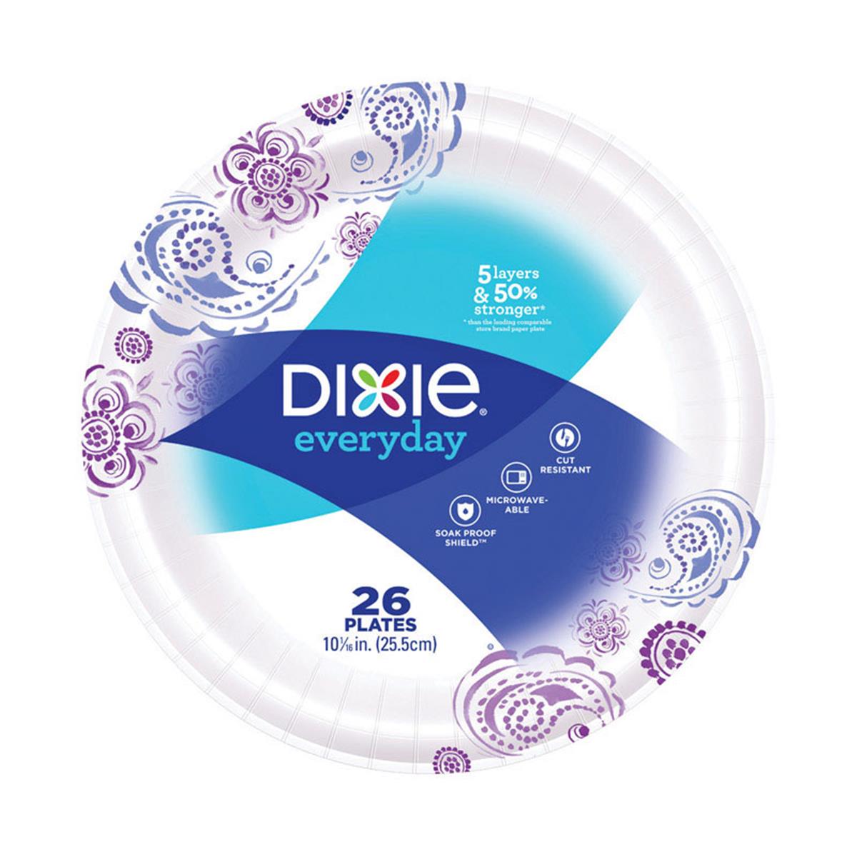 Georgia Pacific 6268395 Dixie 10.25 In. Paper Dinner Plate - 26 Count