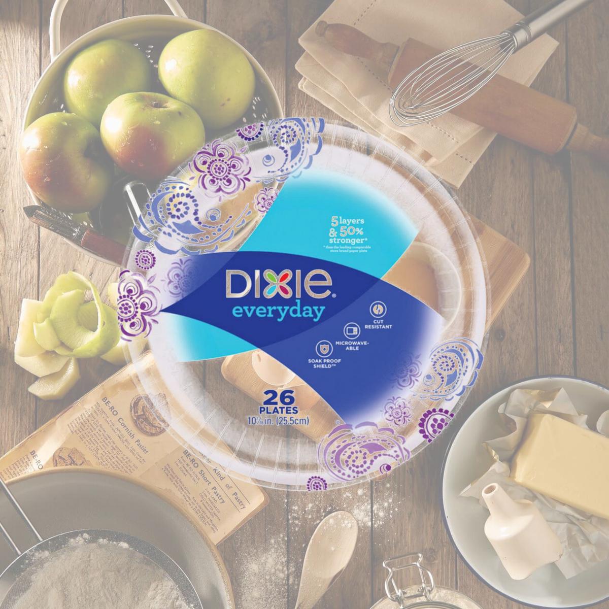 Picture of Georgia Pacific 6268395 Dixie 10.25 in. Paper Dinner Plate - 26 Count pack of 8