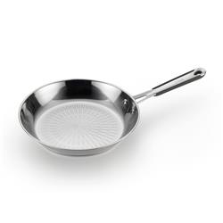 11 In. Stainless Steel Fry Pan, Silver