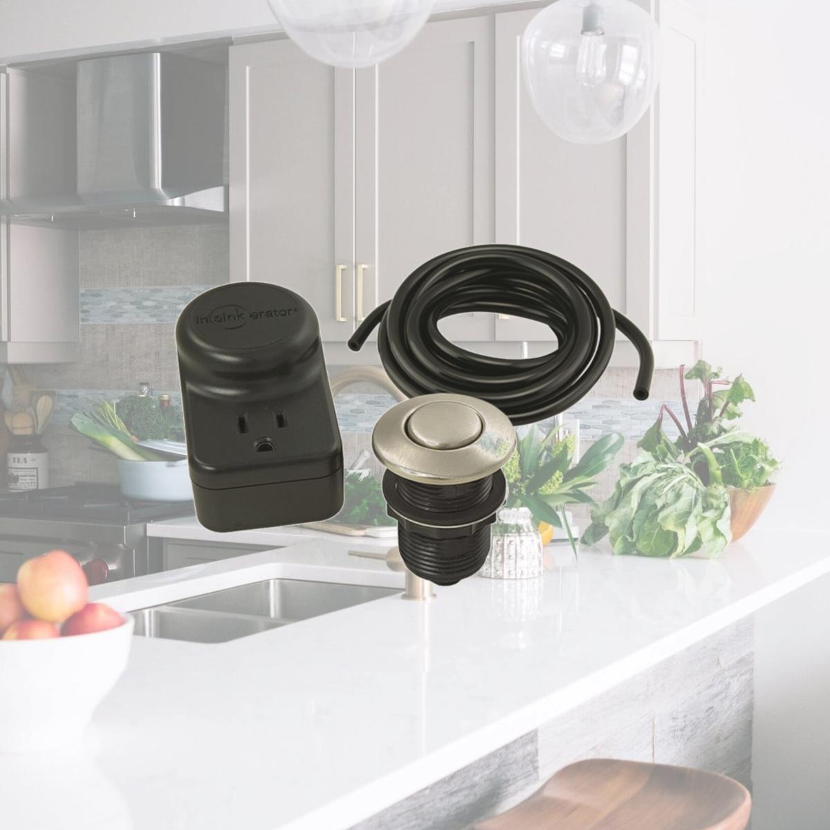 Picture of Insinkerator 4785747 Garbage Disposal Sink Top Switch, Satin Nickel