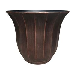 7626344 11.87 X 16 In. Rust Resin Ribbed Bell Planter - Pack Of 6