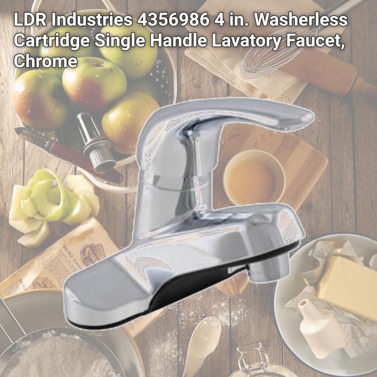 Picture of LDR Industries 4356986 4 in. Washerless Cartridge Single Handle Lavatory Faucet, Chrome