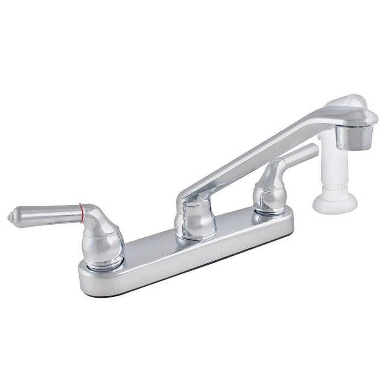Washerless Cartridge Two Handle Kitchen Faucet, Chrome