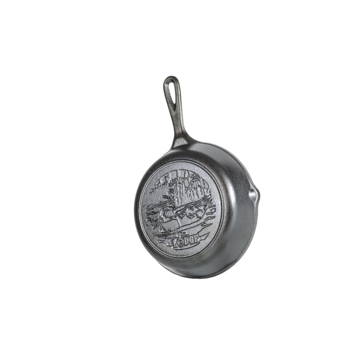 Picture of Lodge 6655732 8 in. Wildlife Series-Mallard Cast Iron Skillet, Black
