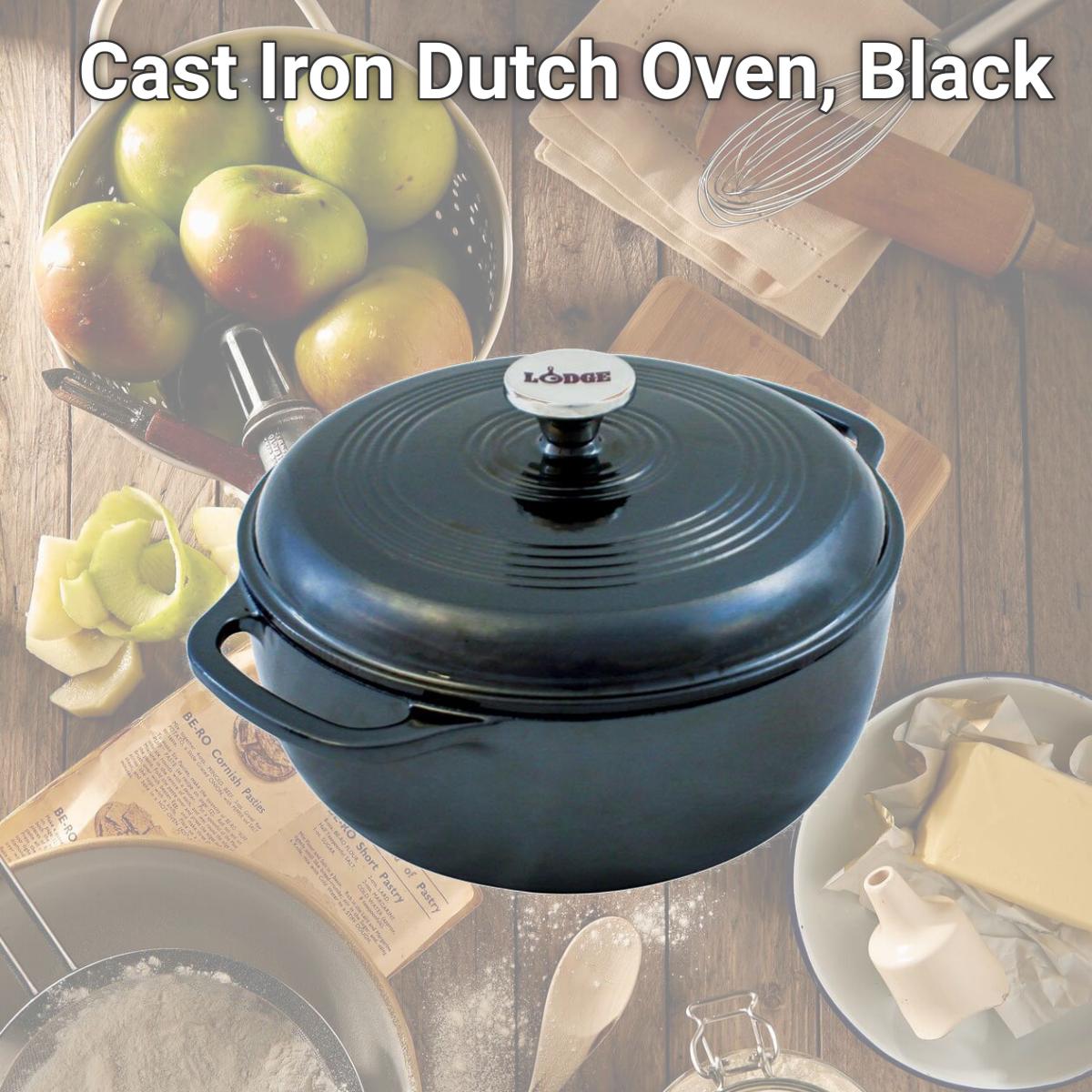 Picture of Lodge 6655757 Cast Iron Dutch Oven, Black