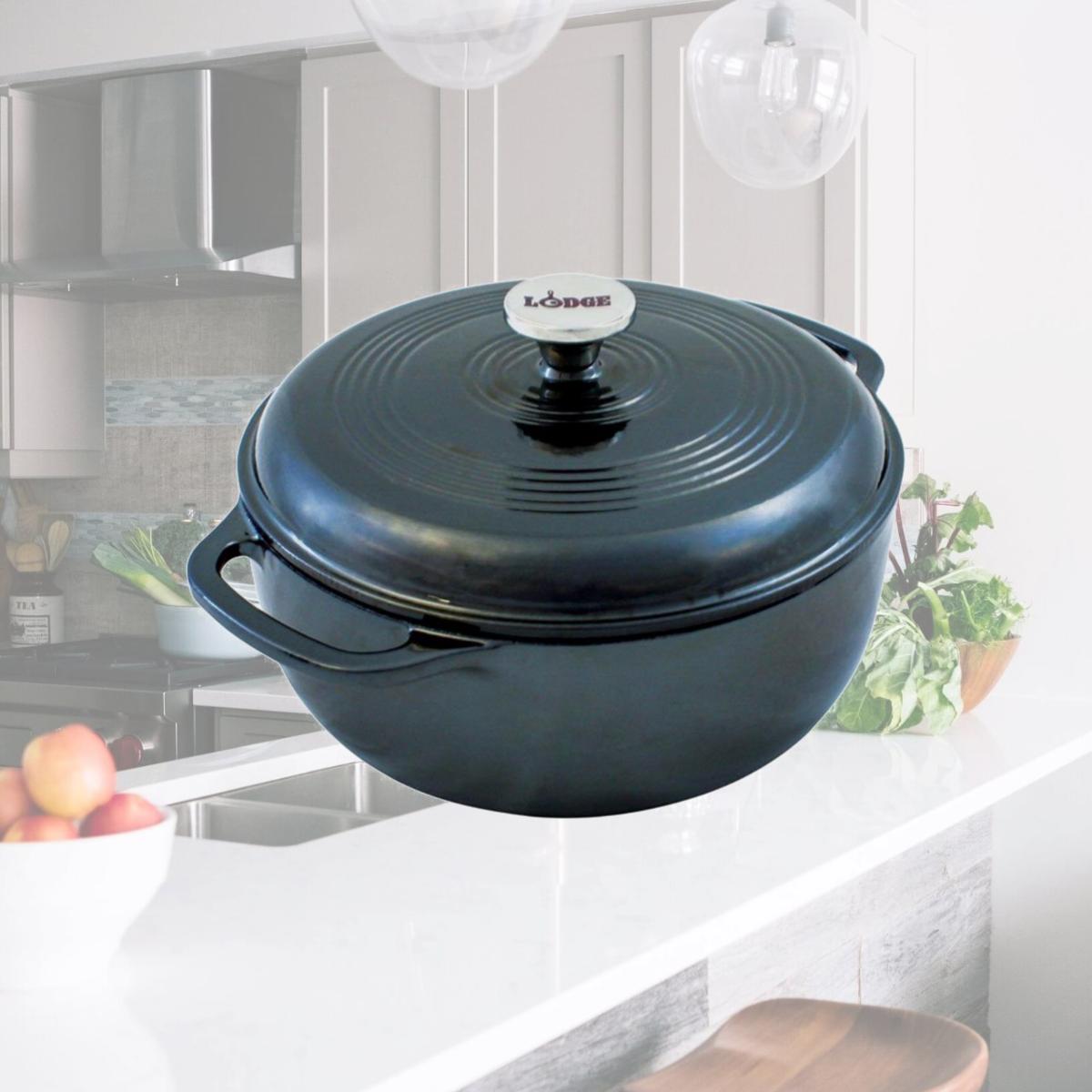 Picture of Lodge 6655757 Cast Iron Dutch Oven, Black