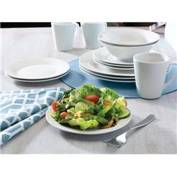 6748628 White Porcelain Round Salad Plate, Pack Of 12
