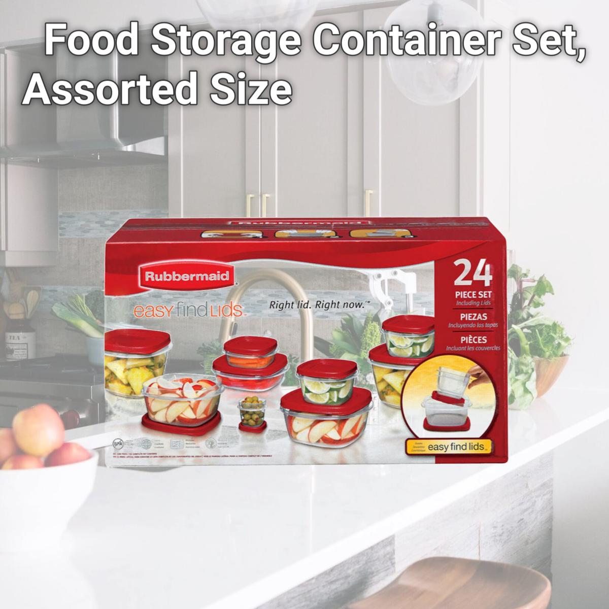 Picture of Rubbermaid 6137764 Food Storage Container Set, Assorted Size