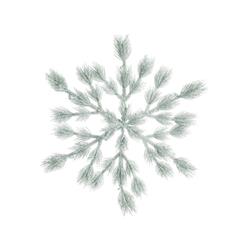 9449935 Polyethylene Snowflake Ornament, White - Pack Of 6