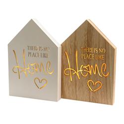 9709072 Wood No Place Like Home Plaque, Assorted Color - Pack Of 12