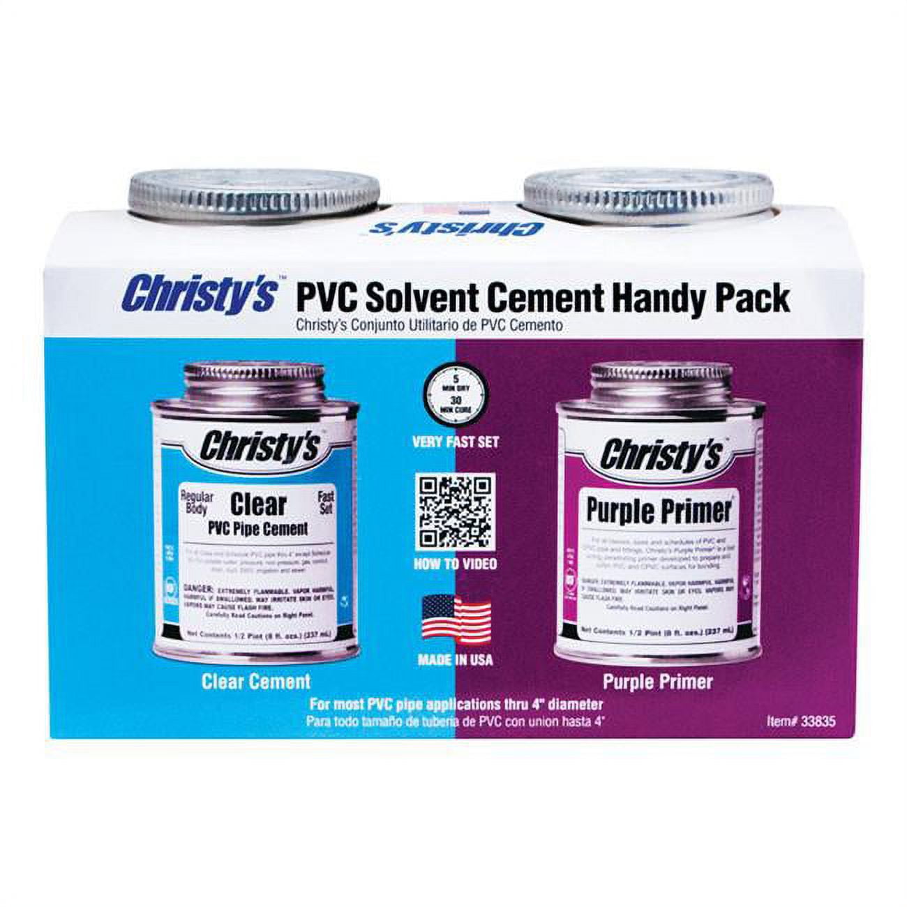 4614251 Primer & Cement For Cpvc & Pvc, Clear & Purple - Pack Of 2