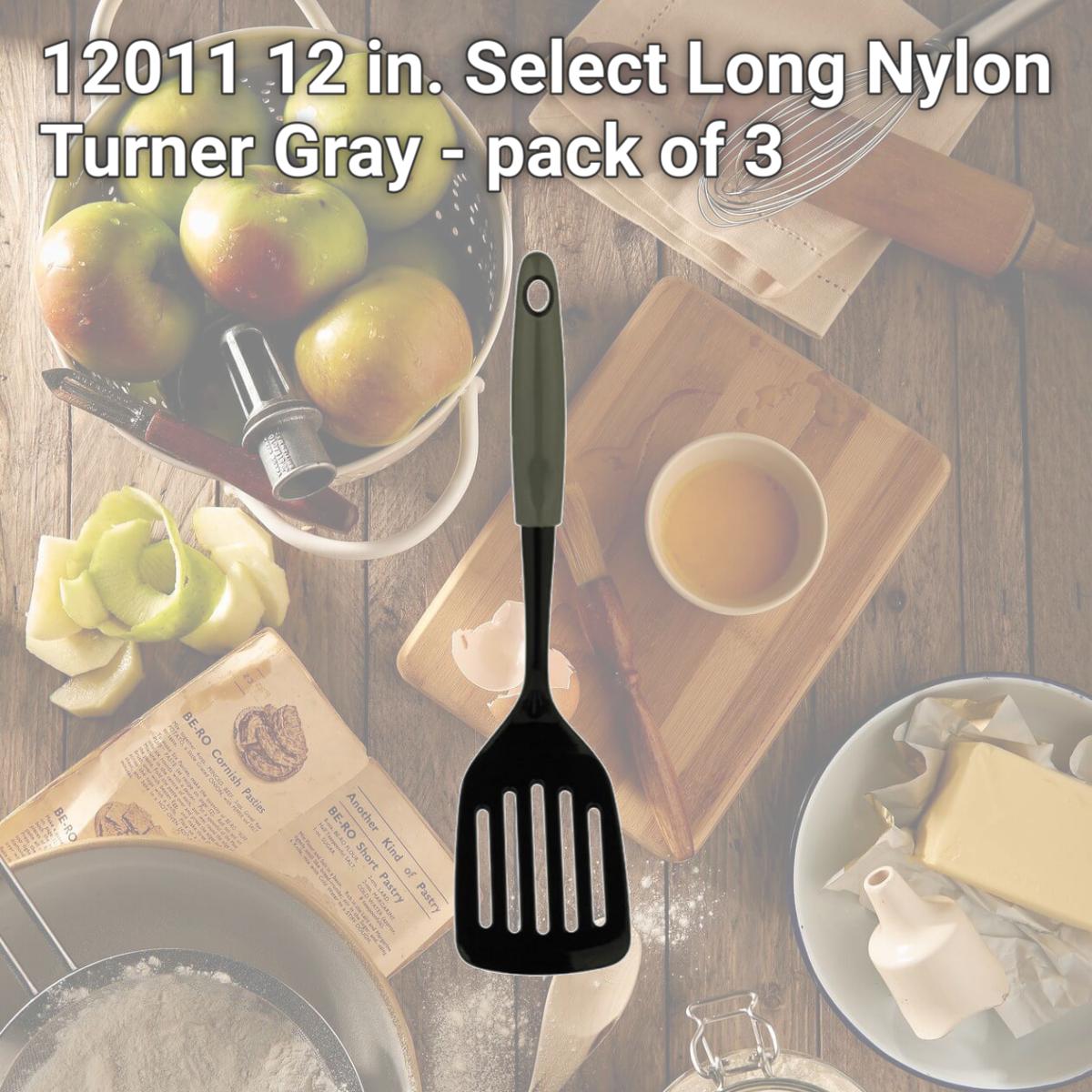 Picture of Chef Craft 12011 12 in. Select Long Nylon Turner  Gray - pack of 3