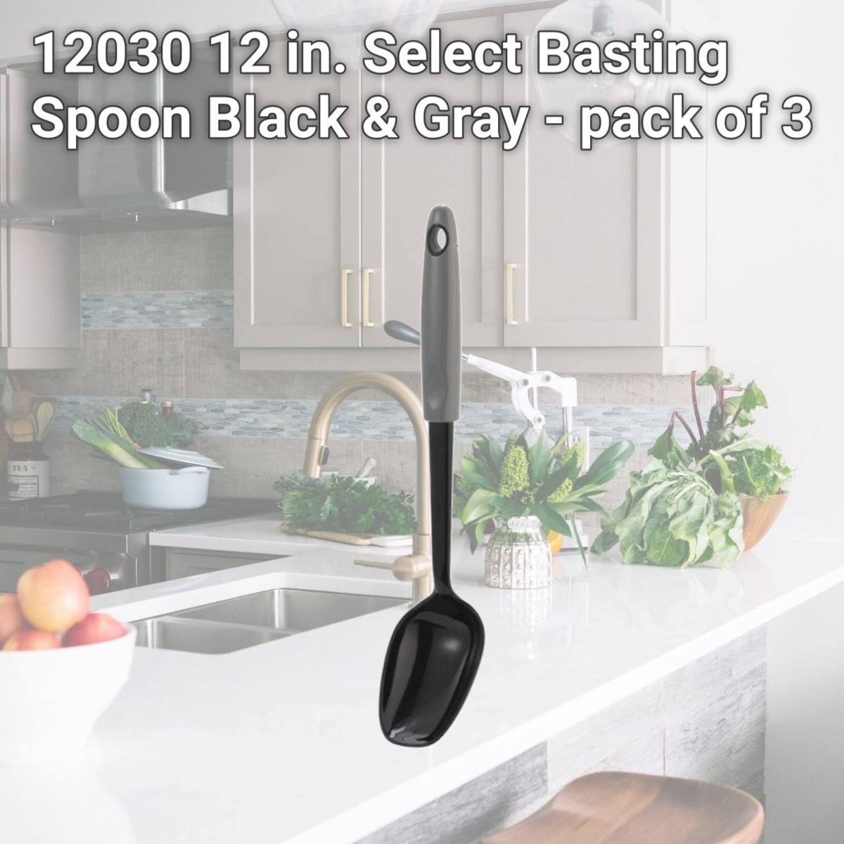Picture of Chef Craft 12030 12 in. Select Basting Spoon  Black &amp; Gray - pack of 3