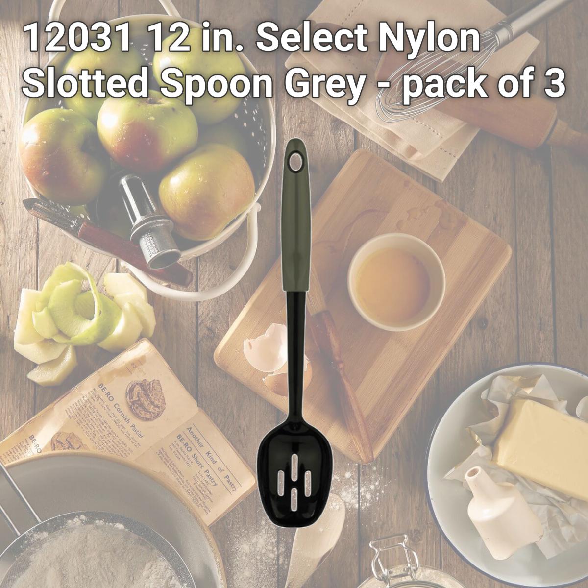 Picture of Chef Craft 12031 12 in. Select Nylon Slotted Spoon  Grey - pack of 3