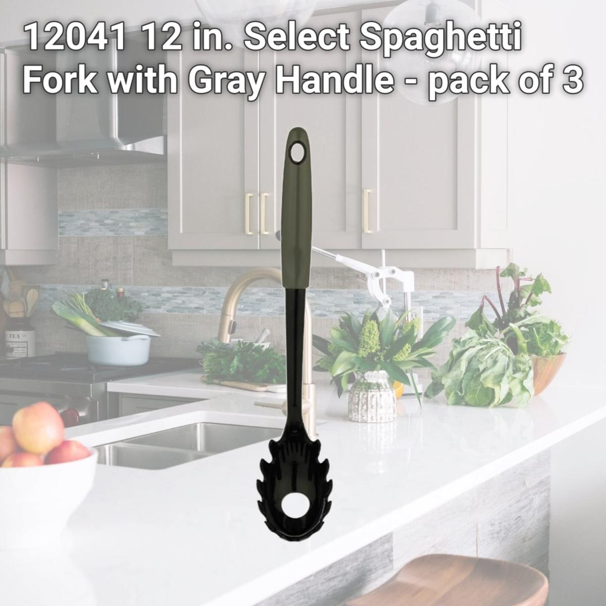 Picture of Chef Craft 12041 12 in. Select Spaghetti Fork with Gray Handle - pack of 3