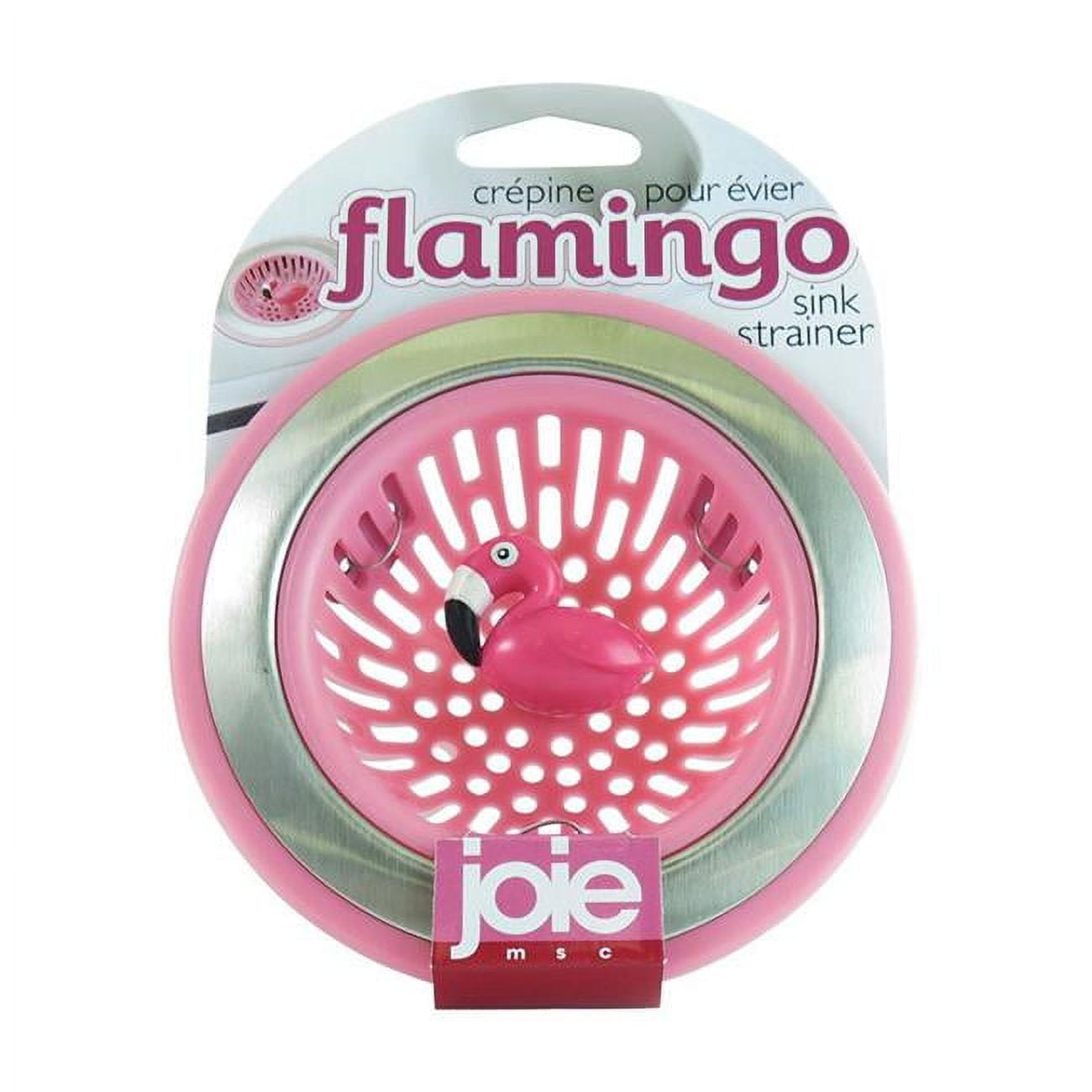 6609135 Plastic & Stainless Steel Sink Strainer, Pink & Silver