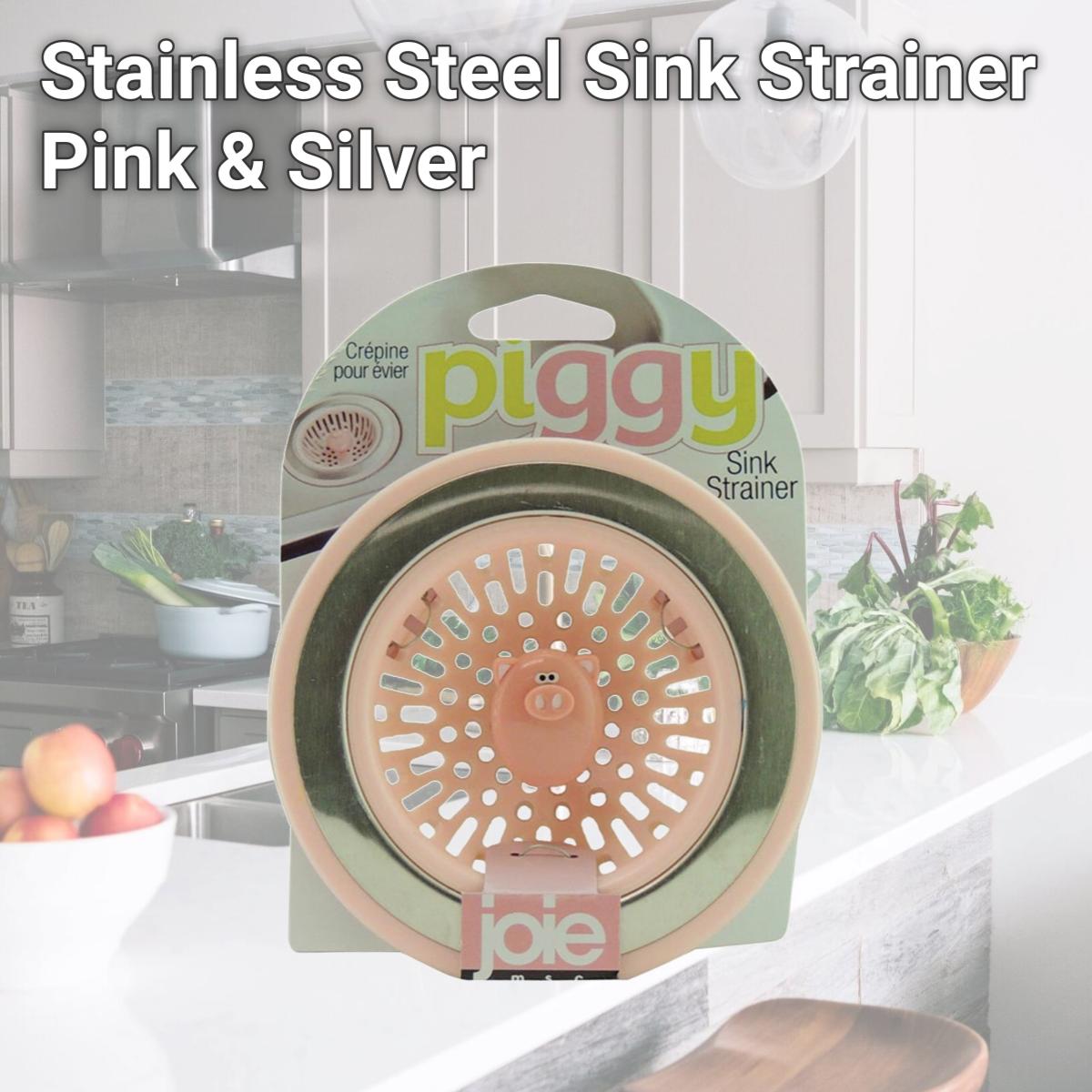 Picture of Joie 6608962 Stainless Steel Sink Strainer, Pink & Silver