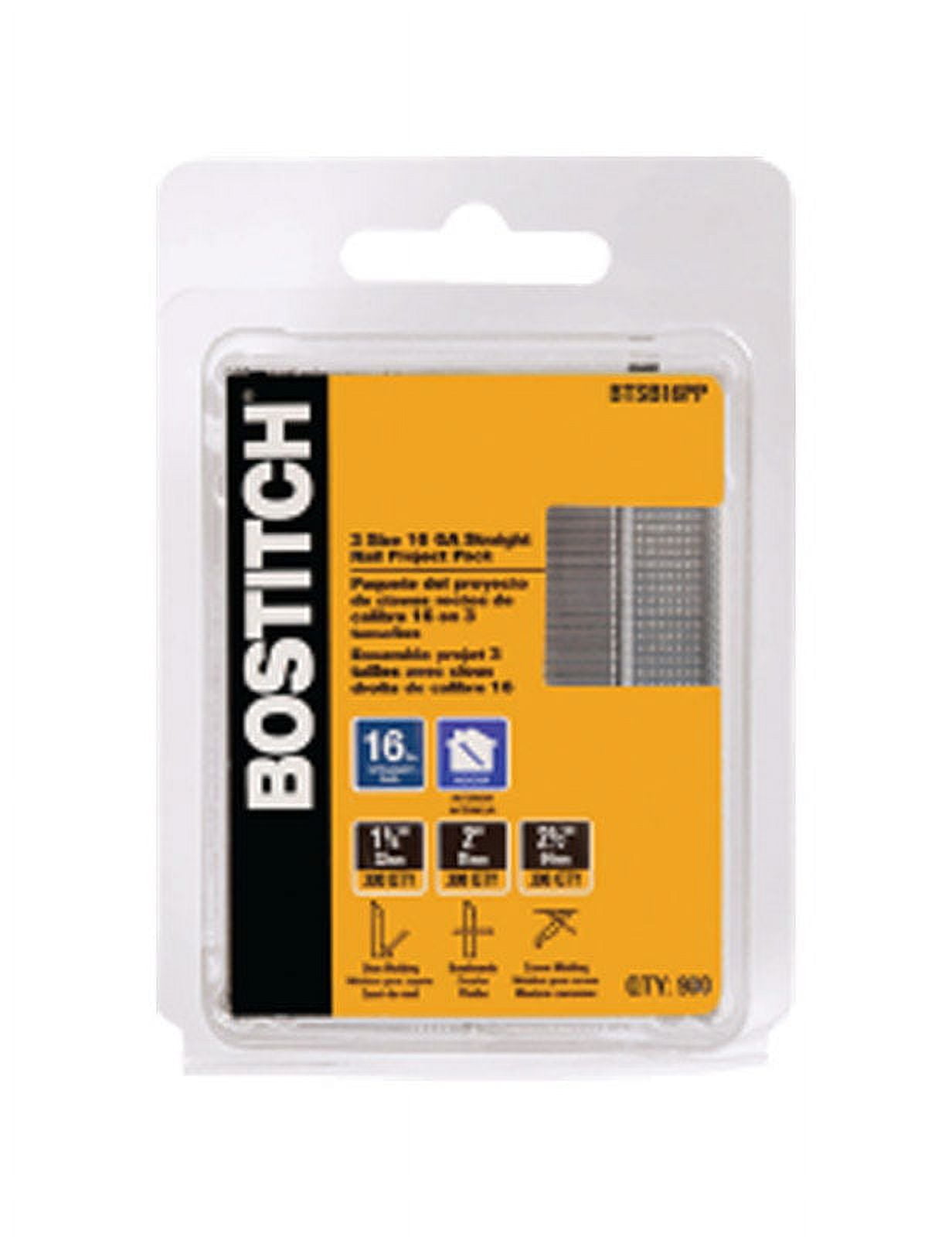 2801975 16 Gauge Smooth Shank Straight Strip Finish Nails, Assorted Size - 0.12 In. Dia. - Pack Of 900
