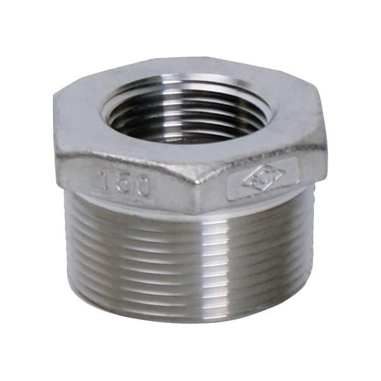 4809935 Stainless Steel Hex Bushing - 1.25 In. Mpt X 0.5 In. Dia. Fpt