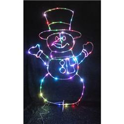 9467606 Iron Led Micro Dot Snowman Led Yard Art, Multicolor