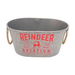 9735911 Reindeer Aviation Bucket, Gray Metal - 6 Per Pack