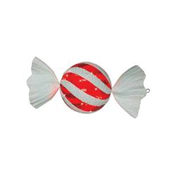 9736760 Led Striped Plastic Candy, Red & White