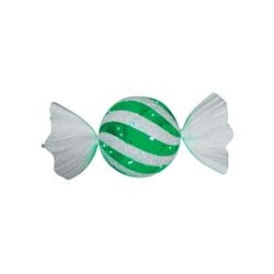 9736778 Led Striped Plastic Candy, Green & White